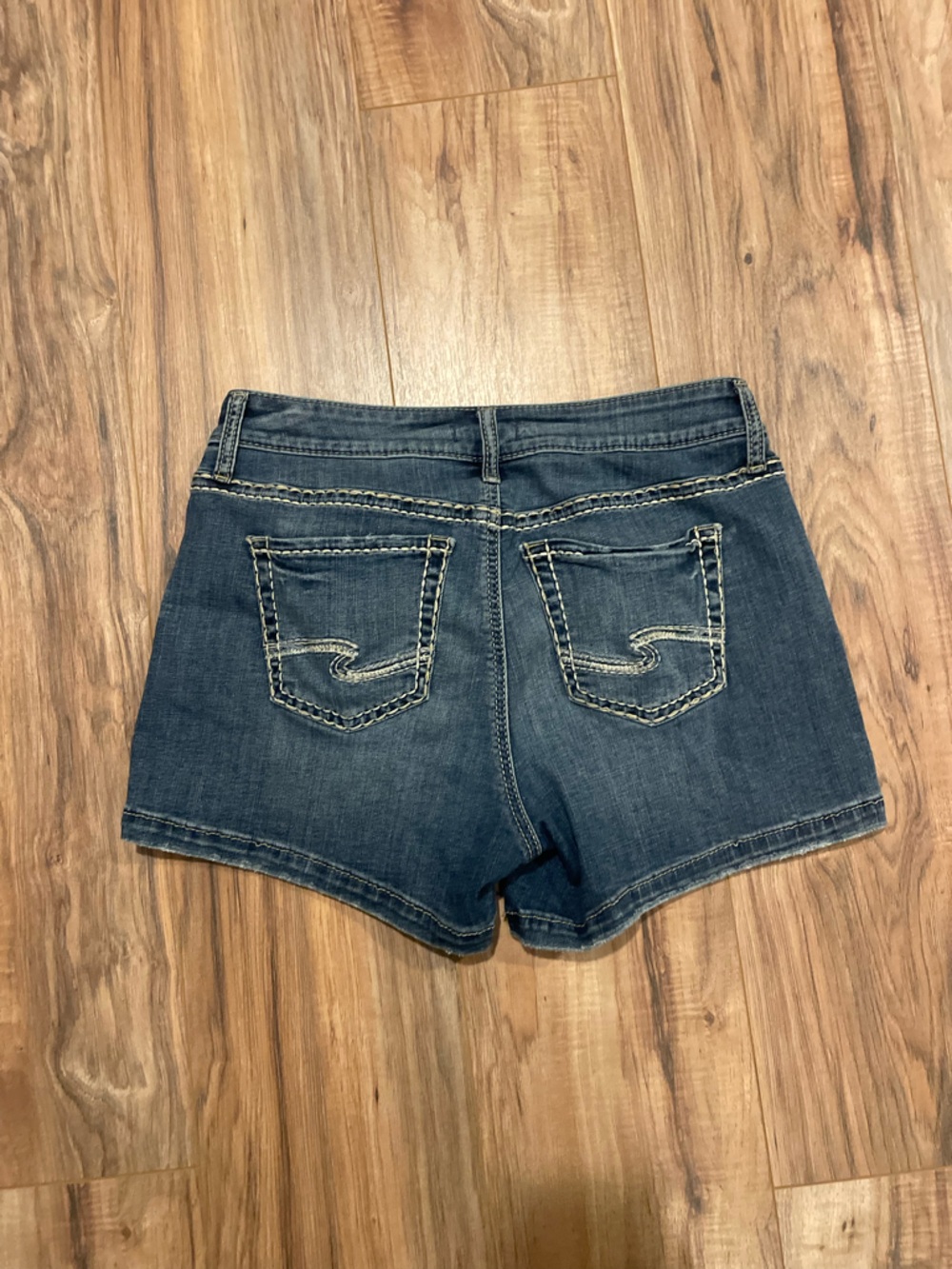 Silver Jeans Blue Distressed Denim Shorts - Picture 2 of 3